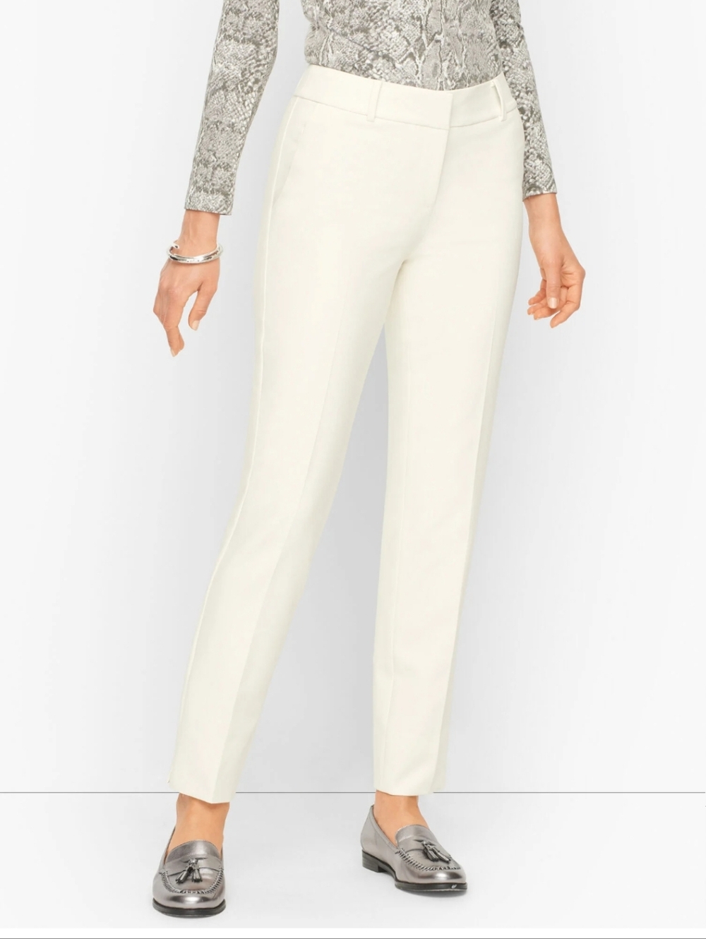 Talbots Hampshire Ankle White Pants 12
